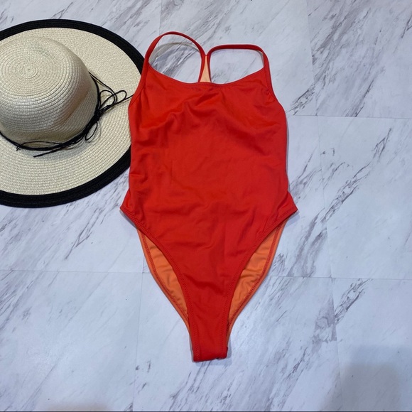 Outdoor Voices Other - Outdoor Voices Dive Orange One Piece Swimsuit